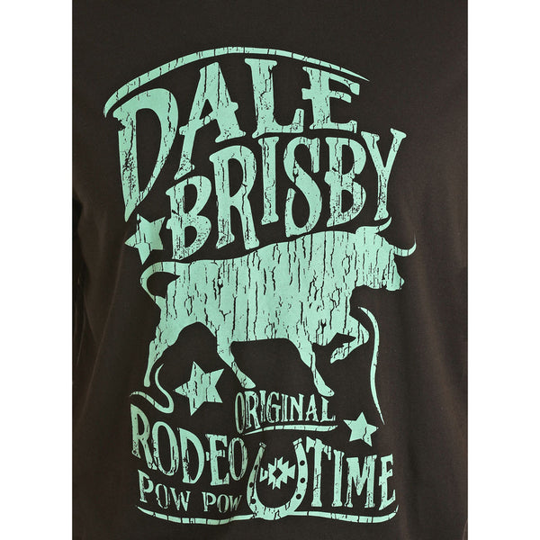 P9-5523 Dale Brisby Rock & Roll Cowboy Short Sleeve Black Rodeo Time Tee