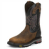 WK2104 Justin Men's Reddish Waxy Milled Steel Toe Commander-X-5 Western Work Boots