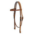0125-3004 Circle Y ⅝ Inch Shell Tooled Browband Headstall - Regular Oil