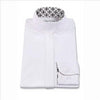 L610EE RJ CLassics Ladies Long Sleeve English Show Shirt White with Black Medallion Trim