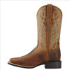 10018528 Ariat Women's Round Up Wide Square Toe Western Cowboy Boots Powder Brown