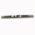 0201101 Black Leather Hatband with Silver Diamond Shape Studs
