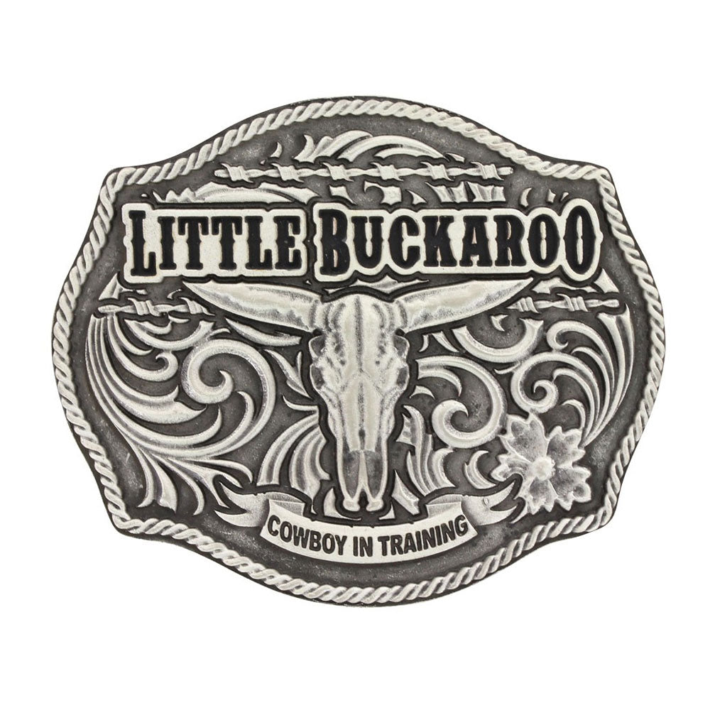 A608S Montana Silversmiths Classic Impressions Lil Buckaroo Skull Kids Attitude Buckle