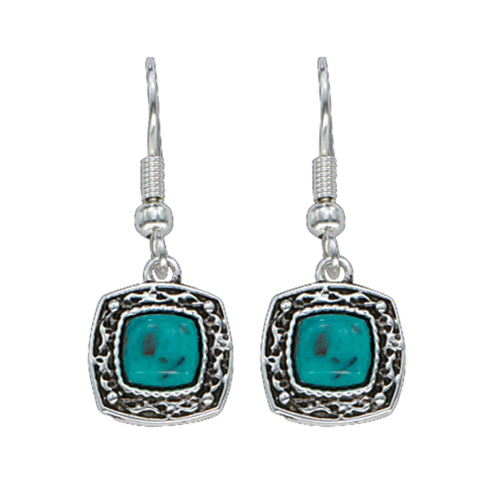 ER1263 Montana Silversmiths Blue Earth Turquoise Drop Earrings