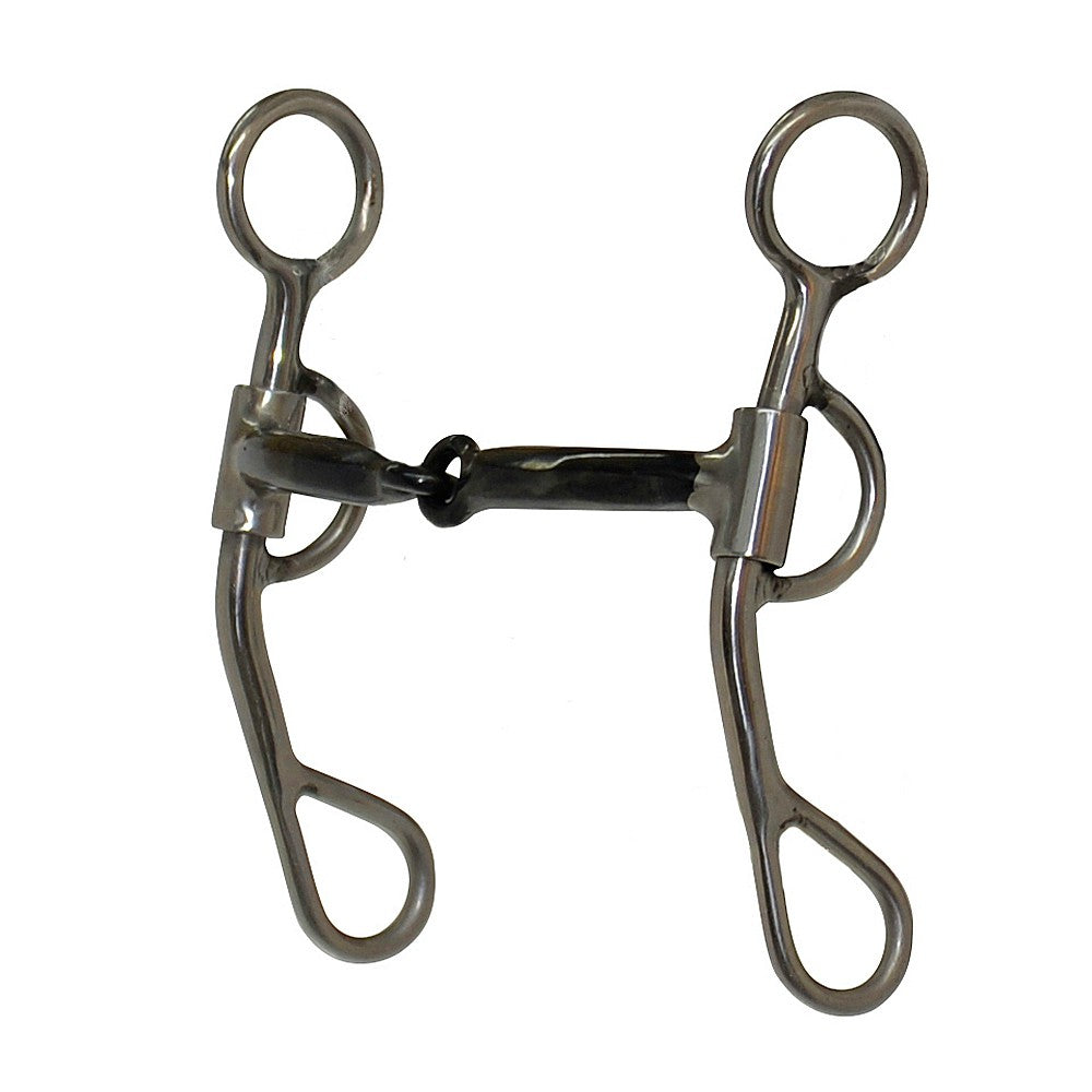 DR049 Diamond R Argentine Smooth Sweet Iron Snaffle Bit- 5 Inch