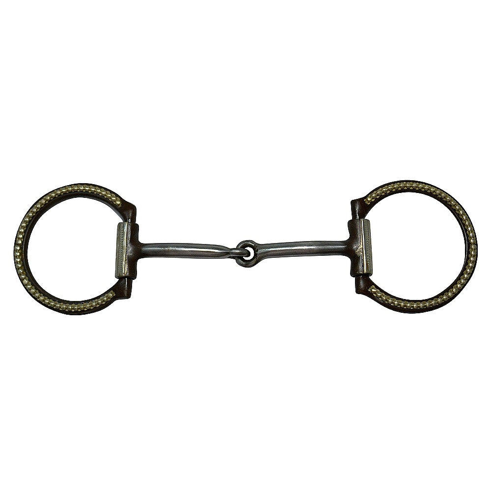 DR022 Diamond R Fixed Ring Iron Snaffle Bit - 5 Inch