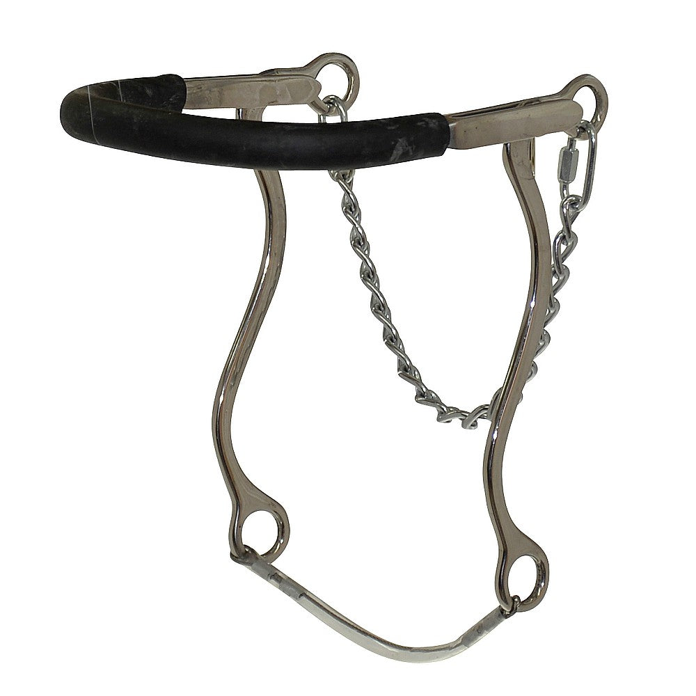 DR057 Diamond R Mechanical Rubber Hackamore - 8 Inch Cheeks