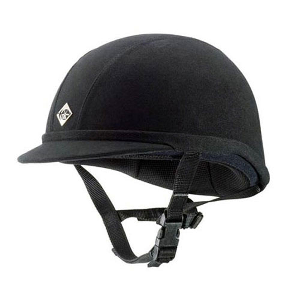 Charles Owens JR8 Riding Show Helmet - Black Suede