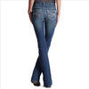 10017510 Ariat Women's R.E.A.L. Mid Rise Boot Cut Entwine Jeans - Marine