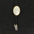 22267 Double S Engraved Silver Concho Bolo Tie