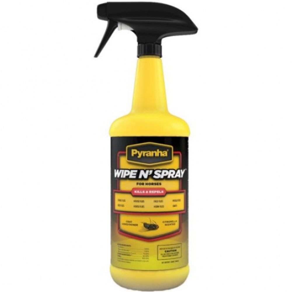 PYRANHA Wipe N Spray  Fly Spray- Quart