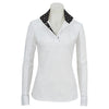 R680S RJ Classics Ladies Rebecca Show Shirt White with Black Horse Print Trim