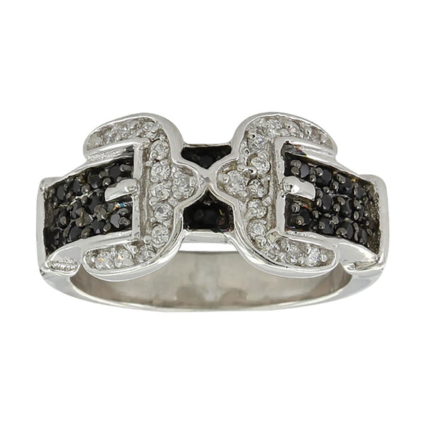 RG3569BK Montana Silversmiths Double Buckle Ring
